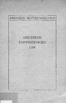 Vorschaubild von Abschiedsempfindungen 1768