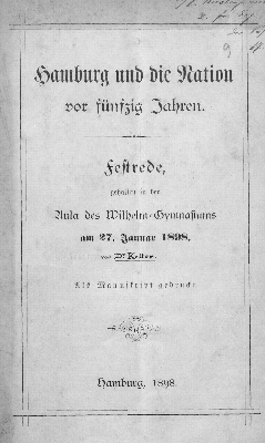 Vorschaubild von Hamburg und die Nation vor fünfzig Jahren