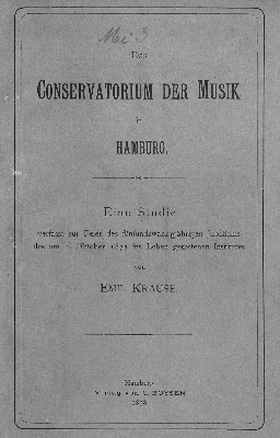 Vorschaubild von Das Conservatorium der Musik in Hamburg