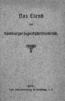 Vorschaubild von Das Elend der Hamburger Jugendschriftenkritik