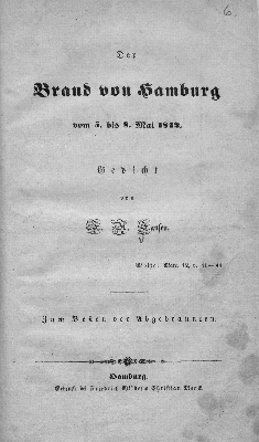 Vorschaubild von Der Brand von Hamburg vom 5. bis 8. Mai 1842