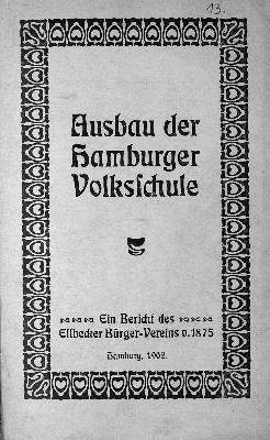 Vorschaubild von Ausbau der Hamburger Volksschule