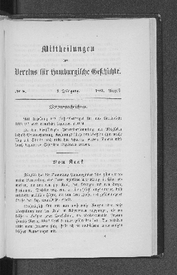 Vorschaubild von [Mitteilungen des Vereins für Hamburgische Geschichte]