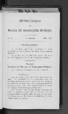 Vorschaubild von [Mitteilungen des Vereins für Hamburgische Geschichte]