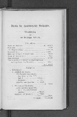 Vorschaubild von Abrechnung über das Vereinsjahr 1888/89.