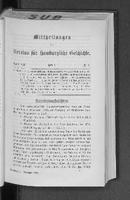 Vorschaubild von [Mitteilungen des Vereins für Hamburgische Geschichte]