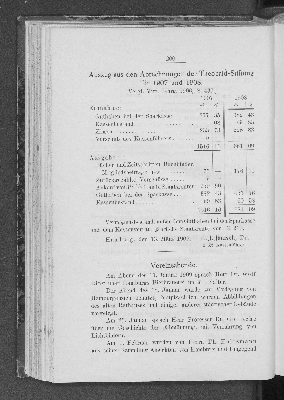 Vorschaubild von Auszug aus den Abrechnungen der Theobald-Stiftung für 1907 und 1908.