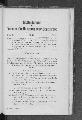 Vorschaubild von Hamburgensien aus dem 178. Jahrgange des Hamburgischen Correspondenten, Beilage für Literatur, Kunst und Wissenschaft (a), dem 118. Jahrgange der Hamburger Nachrichten (b) und dem 81. Jahrgange des Hamburger Fremdenblatts (c) 1909.