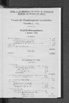 Vorschaubild von Gold-Eröffnungsbilanz. 1. Januar 1924.