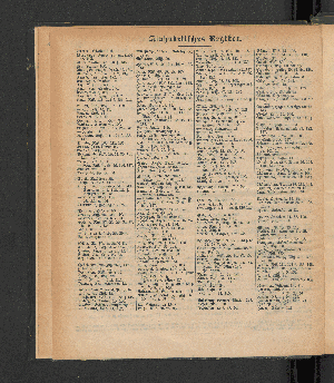 Vorschaubild von Alphabetisches Register.