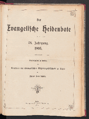 Vorschaubild von [Der Evangelische Heidenbote]