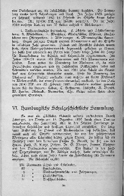 Vorschaubild von VI. Hamburgische Schulgeschichtliche Sammlung.