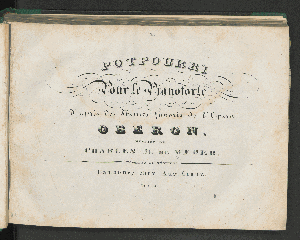 Vorschaubild von Potpourri pour le pianoforte d'après des thêmes favoris de l'opéra Oberon