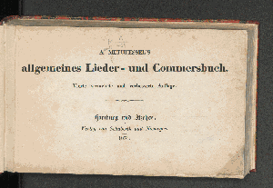Vorschaubild von A. Methfessel's Allgemeines Lieder- und Commersbuch