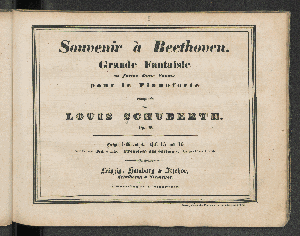 Vorschaubild von Souvenir à Beethoven
