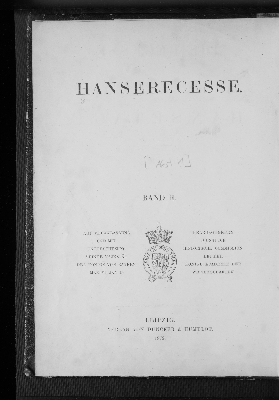 Vorschaubild von Die Recesse und andere Akten der Hansetage von 1256 - 1430