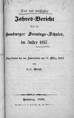 Vorschaubild von [Jahres-Bericht über die Hamburger Sonntags-Schulen im Jahre ...]