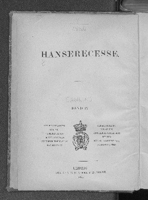 Vorschaubild von Die Recesse und andere Akten der Hansetage von 1256 - 1430