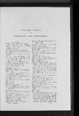 Vorschaubild von Alphabetisches Verzeichnis der Personen- und Ortsnamen.