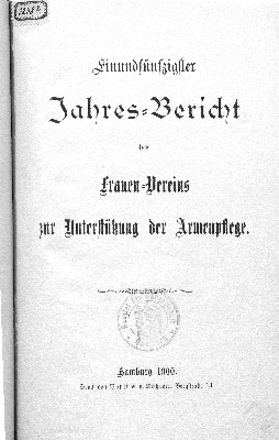 Vorschaubild von [Jahres-Bericht des Frauen-Vereins zur Unterstützung der Armenpflege]