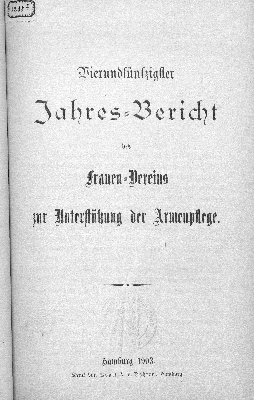 Vorschaubild von [Jahres-Bericht des Frauen-Vereins zur Unterstützung der Armenpflege]