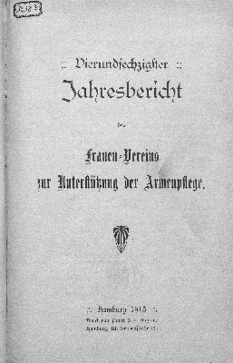 Vorschaubild von [Jahres-Bericht des Frauen-Vereins zur Unterstützung der Armenpflege]