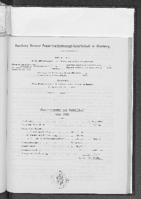 Vorschaubild von [[Rechnungs-Abschluss für das Geschäftsjahr ... // Hamburg-Bremer Feuer-Versicherungs-Gesellschaft in Hamburg]]