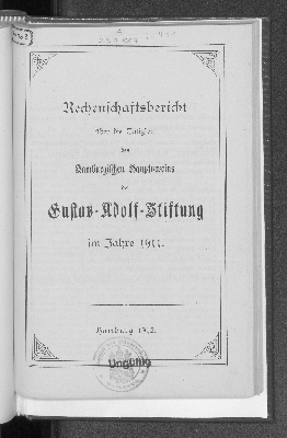 Vorschaubild von [Rechenschaftsbericht über die Tätigkeit des Hamburgischen Hauptvereins der Gustav-Adolf-Stiftung]
