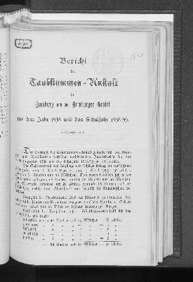 Vorschaubild von [Bericht der Taubstummen-Anstalt für Hamburg und das Hamburger Gebiet]