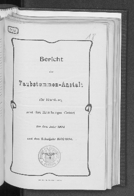 Vorschaubild von [Bericht der Taubstummen-Anstalt für Hamburg und das Hamburger Gebiet]