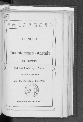 Vorschaubild von [Bericht der Taubstummen-Anstalt für Hamburg und das Hamburger Gebiet]