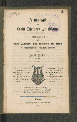 Vorschaubild von [Almanach des Altonaer Stadt-Theaters]