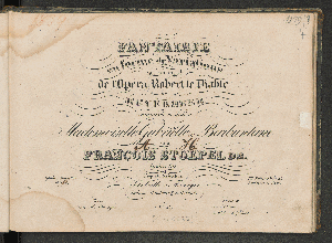 Vorschaubild von Fantaisie en forme de variations sur un motif de l'opéra: Robert le diable de Meyerbeer ; op. 30