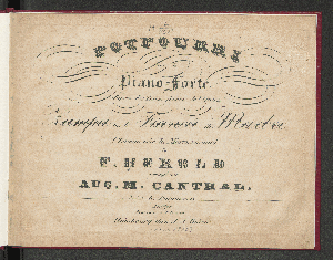 Vorschaubild von Potpourri pour le piano-forte d'après des thêmes favoris de l'opéra Zampa ou La fiancée de marbre
