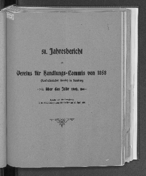 Vorschaubild von [Jahresbericht über das Jahr ... // Verein für Handlungs-Commis von 1858 (Kaufmännischer Verein)]