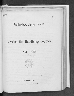 Vorschaubild von [Bericht des Vereins für Handlungs-Commis von 1858 (Kaufmännischer Verein) in Hamburg]