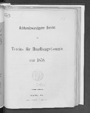 Vorschaubild von [Bericht des Vereins für Handlungs-Commis von 1858 (Kaufmännischer Verein) in Hamburg]