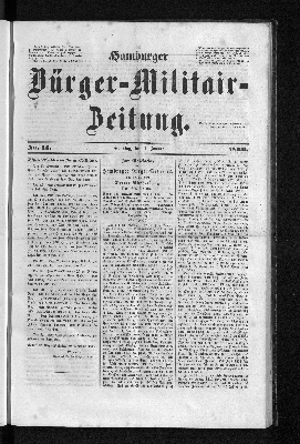 Vorschaubild von [Hamburger Bürger-Militair-Zeitung]