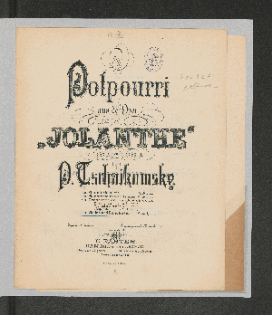 Vorschaubild von Potpourri aus der Oper "Jolanthe"