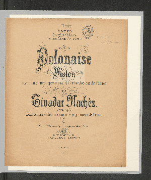 Vorschaubild von Polonaise pour le violon avec accomp. d'orchestre ou de piano