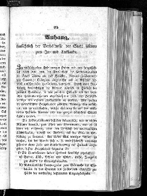 Vorschaubild von Anhang, hinsichtlich der Verhältnisse der Stadt Altona zum In= und Auslande.