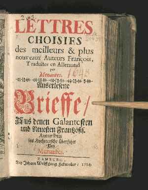 Vorschaubild von Lettres Choisies des meilleurs & plus nouveaux Auteurs François