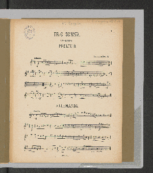 Vorschaubild von Trio - Sonata. [Violine 1.]