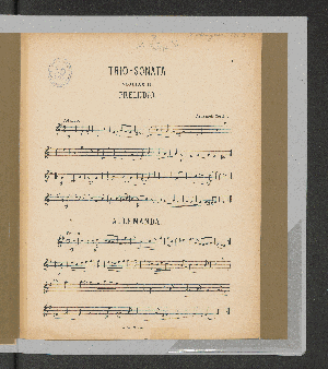 Vorschaubild von Trio - Sonata. [Violine 2.]