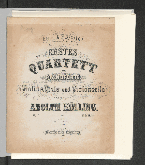 Vorschaubild von Erstes Quartett für Pianoforte, Violine, Viola und Violoncello