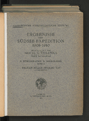 Vorschaubild von [Ergebnisse der Südsee-Expedition 1908 - 1910]
