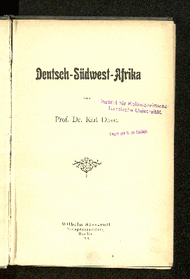 Vorschaubild von Deutsch-Südwest-Afrika