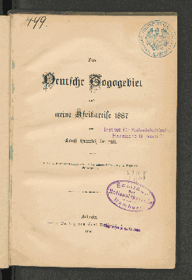 Vorschaubild von Das deutsche Togogebiet und meine Afrikareise 1887