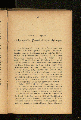 Vorschaubild von Dritter Abschnitt. Polizeigewalt. Polizeiliche Einrichtungen.