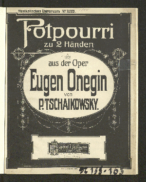 Vorschaubild von Potpourri zu 2 Händen aus der Oper Eugen Onegin